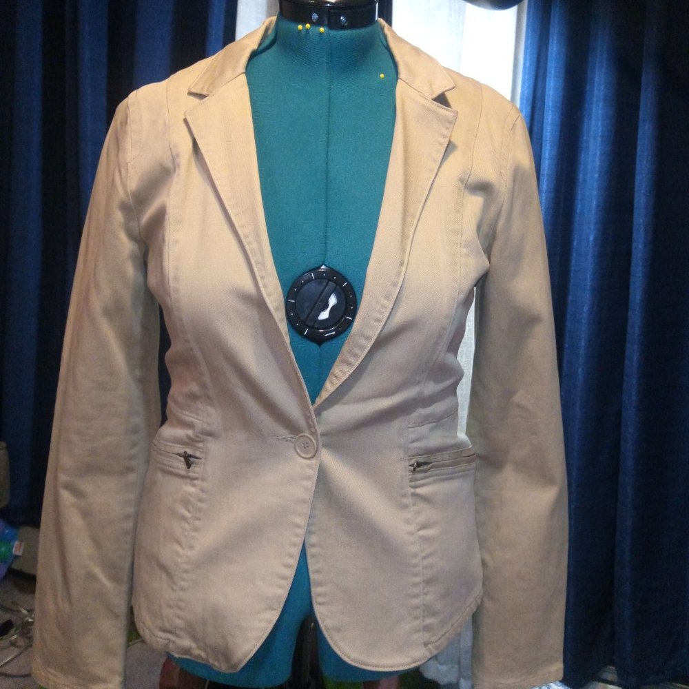 Calvin Klein Jeans Tan Hourglass Blazer Sz M